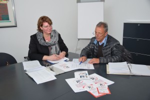 Die Wirtschaftsförderin der Stadt Rothenburg,  Karin Schmidt und Messemacher Willi Dörr arbeiten bei der Organisation der Messe eng zusammen.