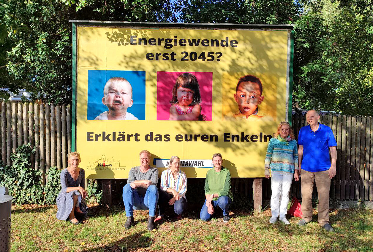 Ein Plakat des „Klimabündnisses Rothenburg“ wirbt für aktiven Klimaschutz. Foto: Privat