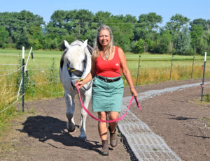 Sabine Steinhauser hat einen engen Bezug zu Pferden. Ihre Pferde leben in einem Trail-Stall und genießen ein freies Leben. Foto: am